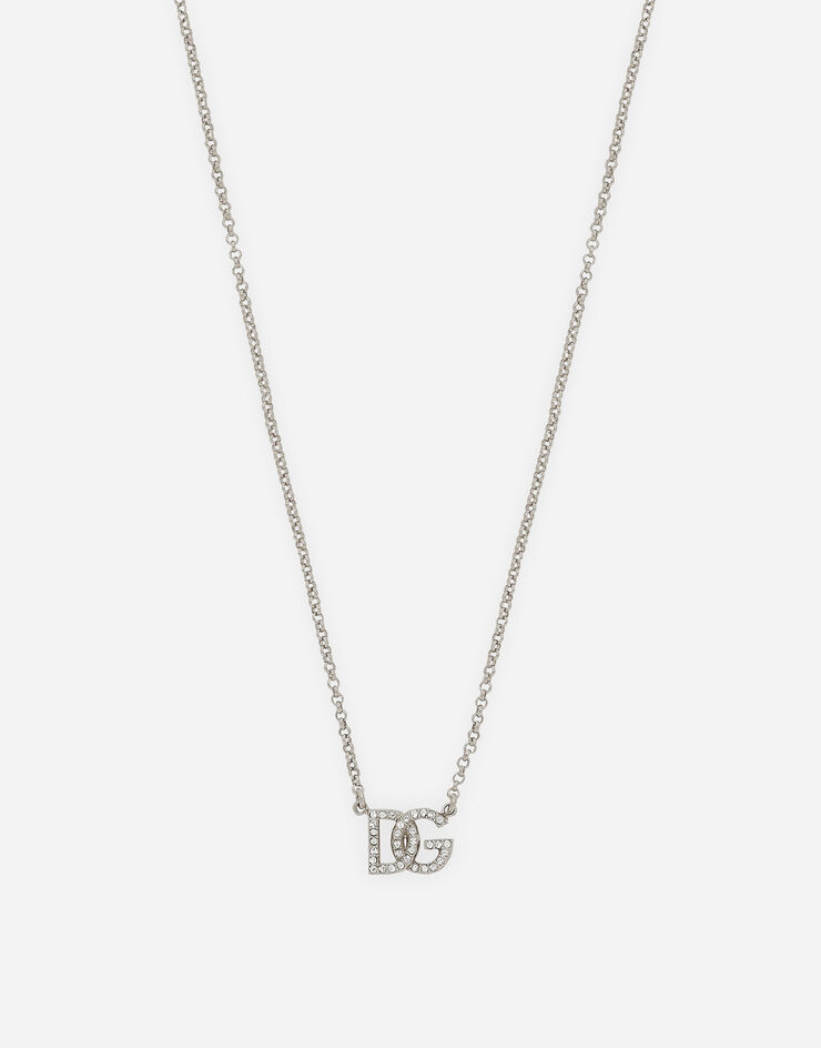 Dolce&Gabbana Fine link necklace with DG logo Silver WNP6S1W1111