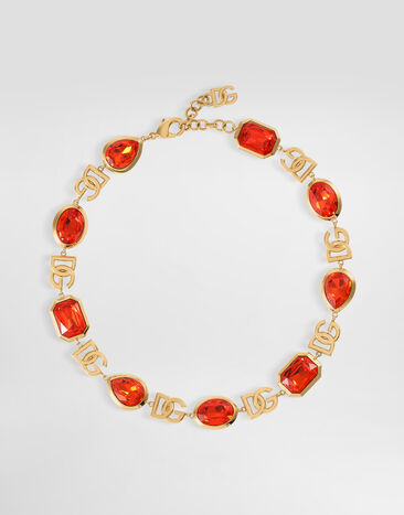 Dolce & Gabbana Necklace with logo Orange WNR6M5W1111