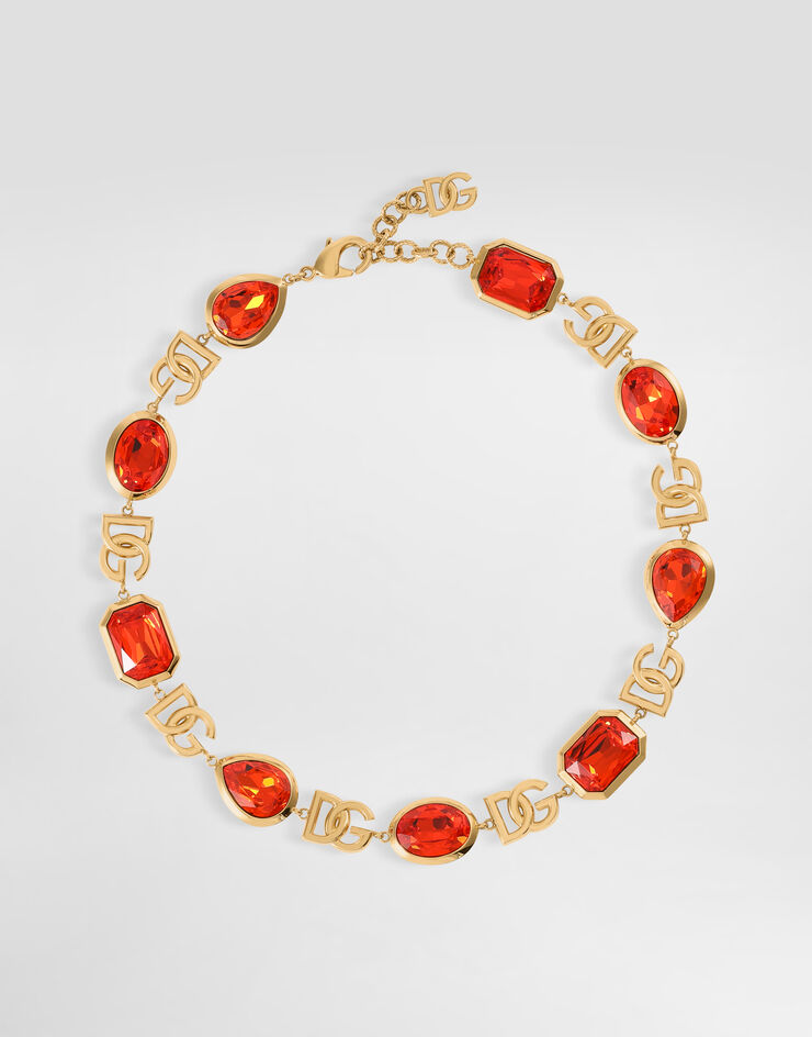 Dolce & Gabbana Necklace with logo Orange WNR6M5W1111