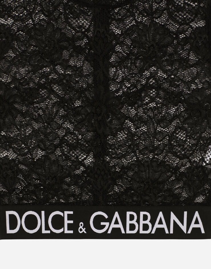 Dolce & Gabbana Топ из кружева черный F758UTFLRFE