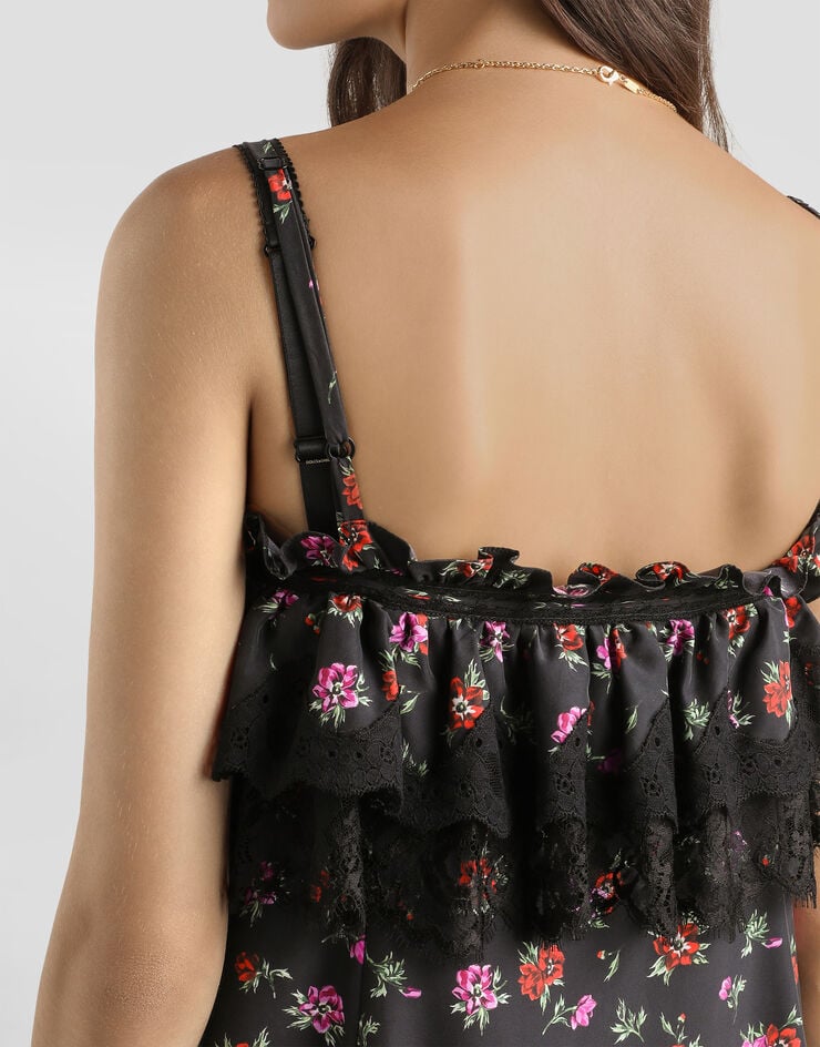 Dolce & Gabbana Floral-print habotai long dress Dolce & Gabbana Floral-print habotai long dress Multicolor F60HGTIS10W