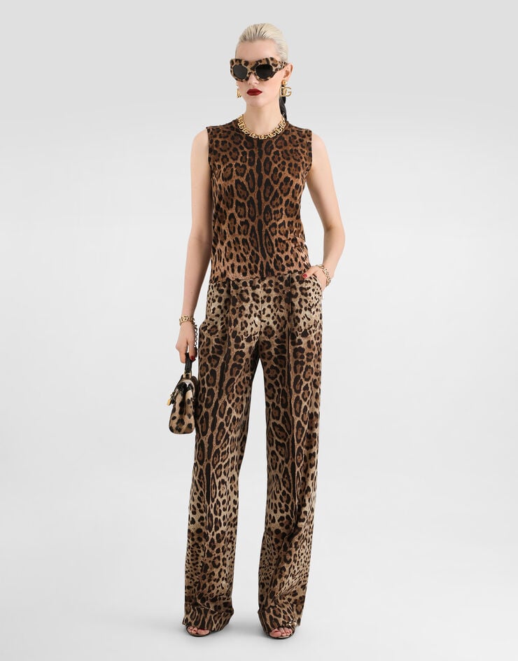 Dolce & Gabbana Leo-print wool top Dolce & Gabbana Leo-print wool top Print FXT02TJDVGG