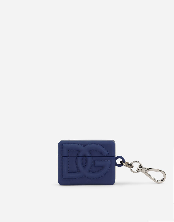 Dolce&Gabbana Estuche para AirPods de goma con logotipo DG Bleu BP3263AG816