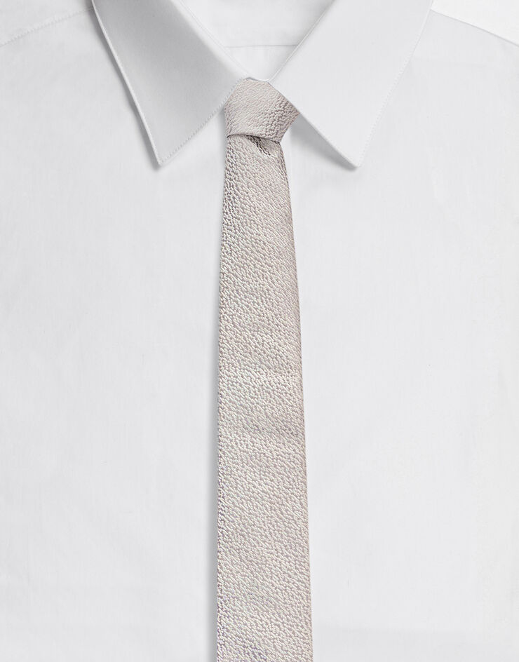 Dolce & Gabbana 6 cm tie-design silk jacquard blade tie Blanco GT149EG0JQN