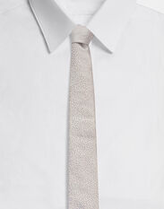 Dolce & Gabbana 6 cm tie-design silk jacquard blade tie White GY008AGH873