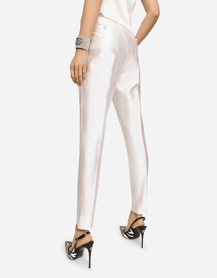 Dolce & Gabbana Pantalones de shantung Blanco FTCJDTFU1L5