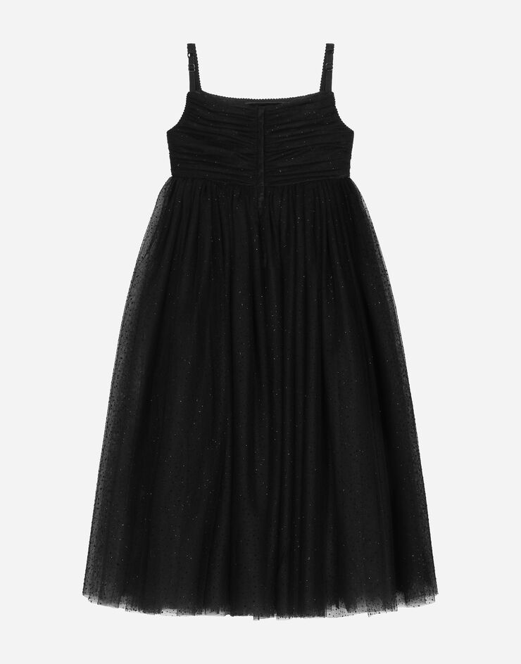 Dolce & Gabbana Flocked tulle dress Black L53DQ8G7K2S
