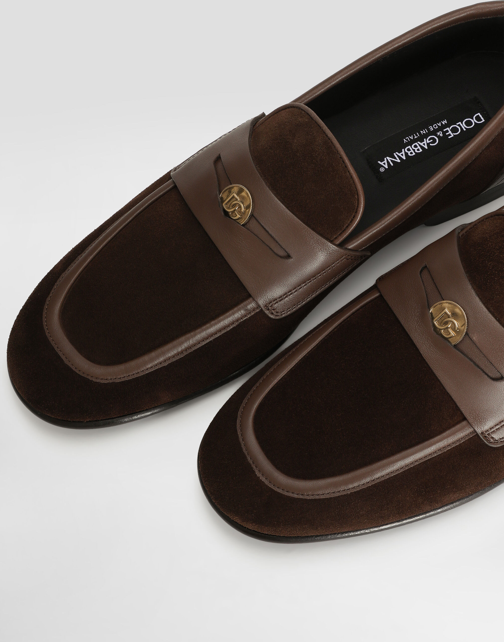 Dolce & Gabbana ヘビ革 スリッポン Split calfskin slipper in Brown for Men | Dolce&Gabbana® US