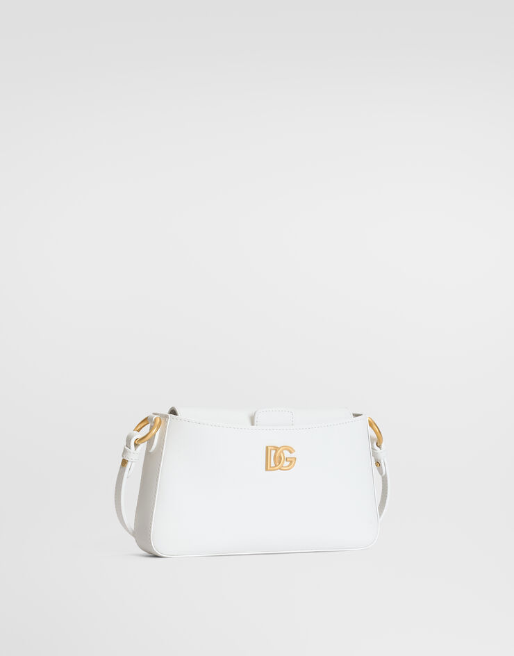 Dolce & Gabbana حقيبة هاتف من جلد عجل فاخر White BI3466A3P00