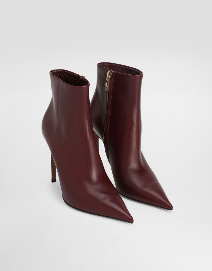 Dolce & Gabbana Devotion calfskin ankle boots Bordeaux CT1084AP412