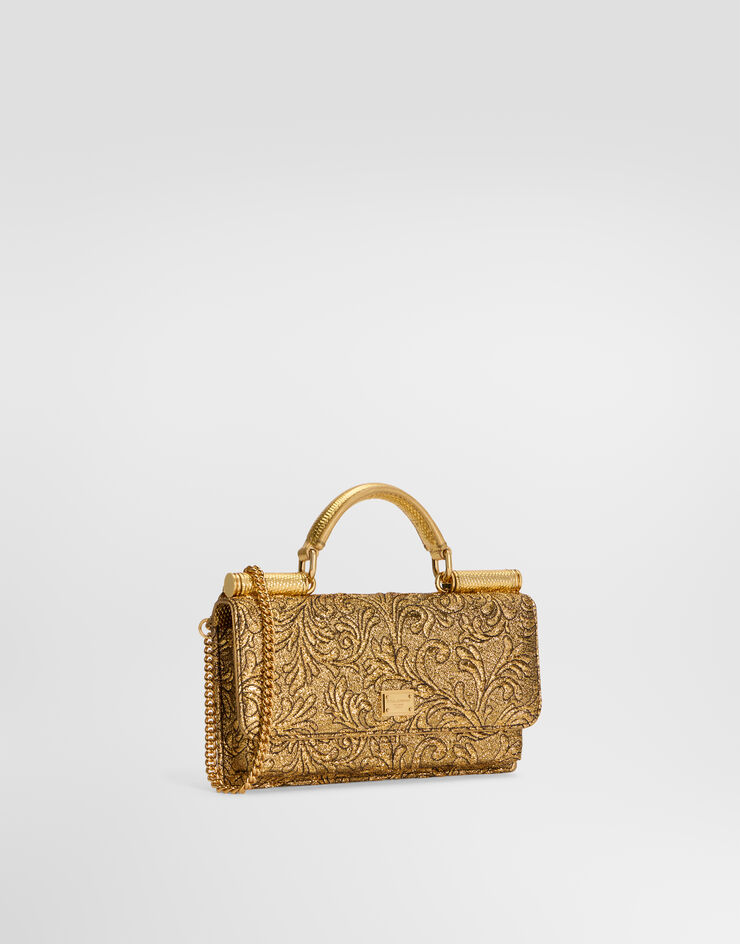 Dolce & Gabbana Phone bag in brocade Gold BI3280A0848