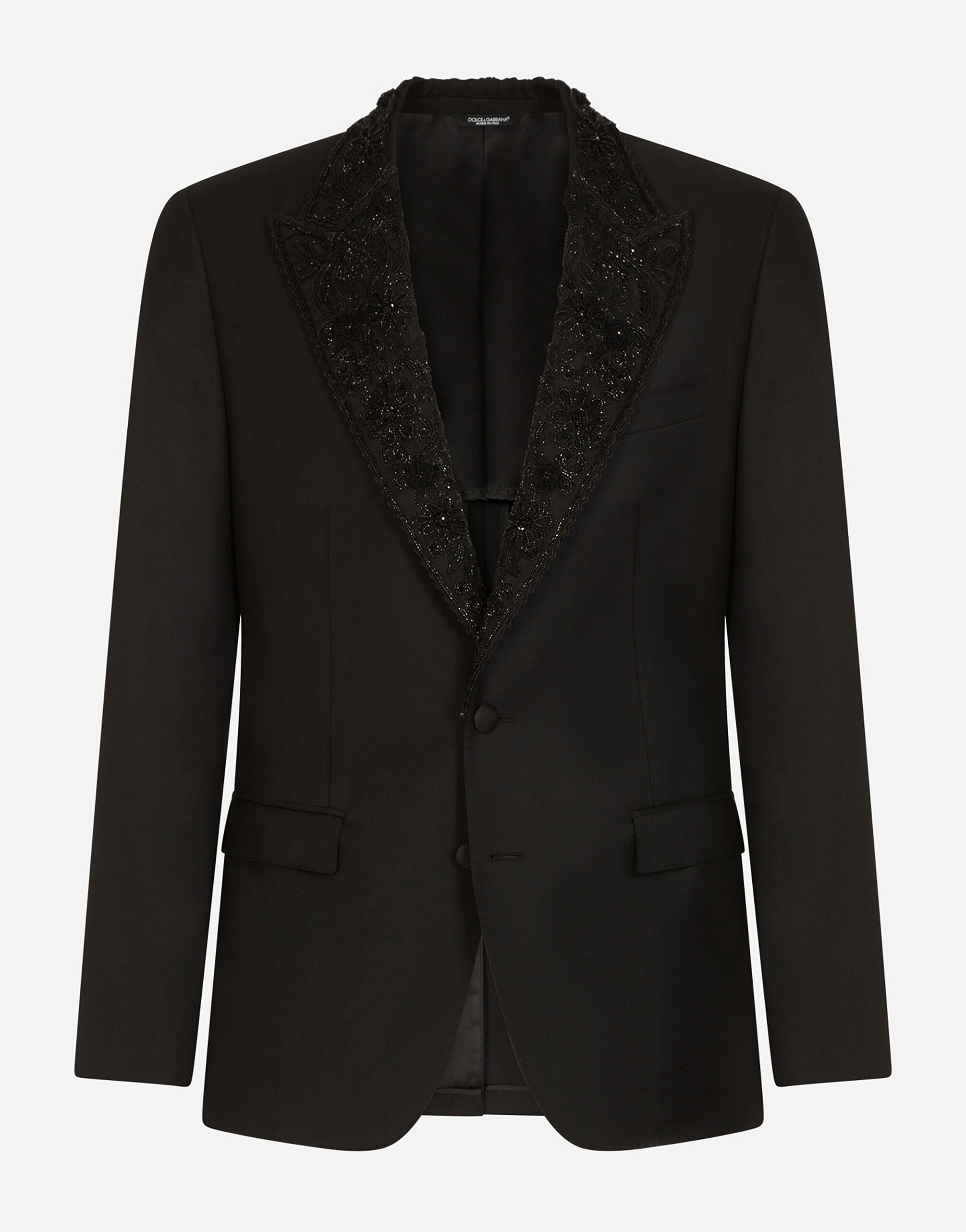 Veste de smoking Taormina en laine a broderie