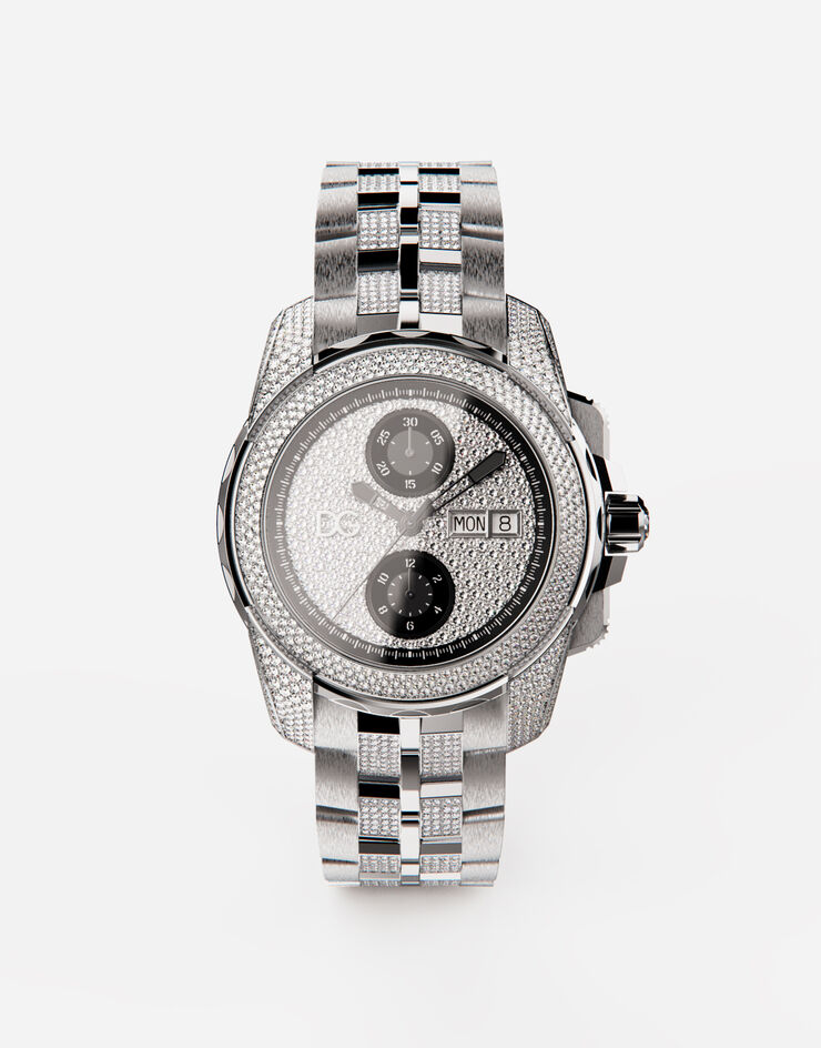 Dolce & Gabbana DS5 watch in white gold with diamonds White Gold WWJS1GXP001