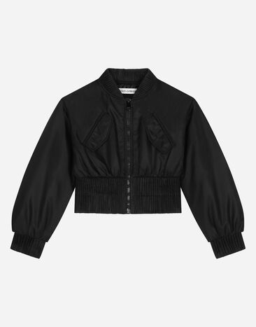 Dolce&Gabbana Satin bomber jacket with tag Black L5JBP6G7K5D