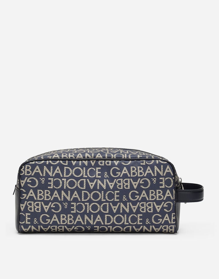 Dolce & Gabbana Несессер из жаккарда с пропиткой синий BT0989AJ705