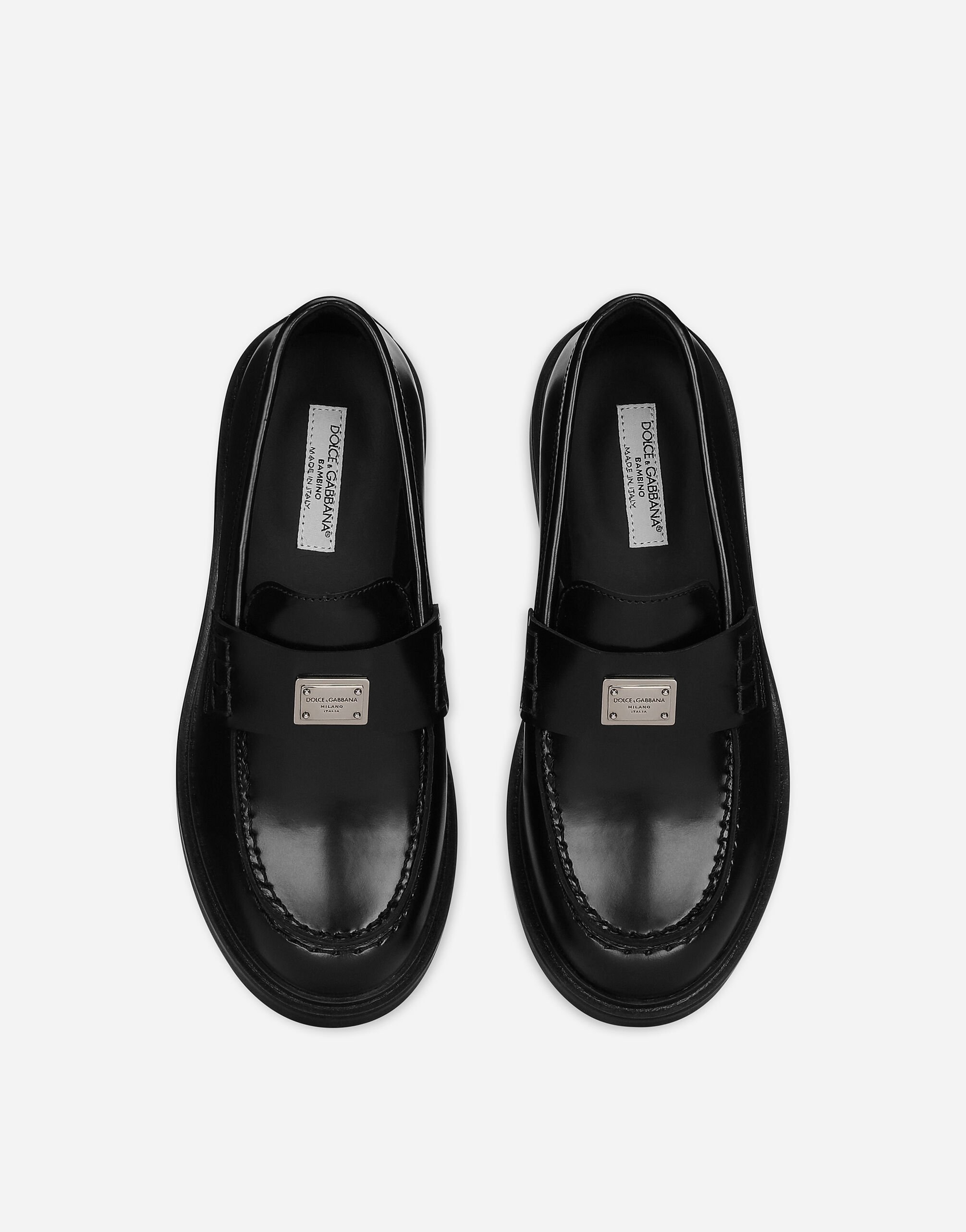 Calfskin loafers in Black for Men | Dolce&Gabbana®