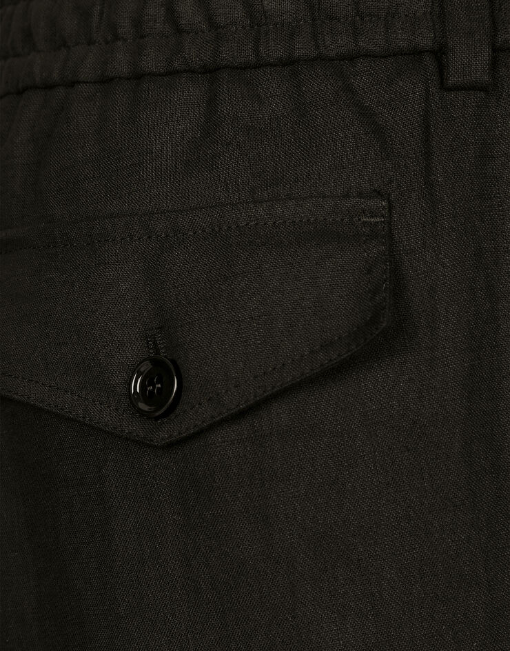 Dolce & Gabbana Linen cargo shorts Black GV5TATGI437
