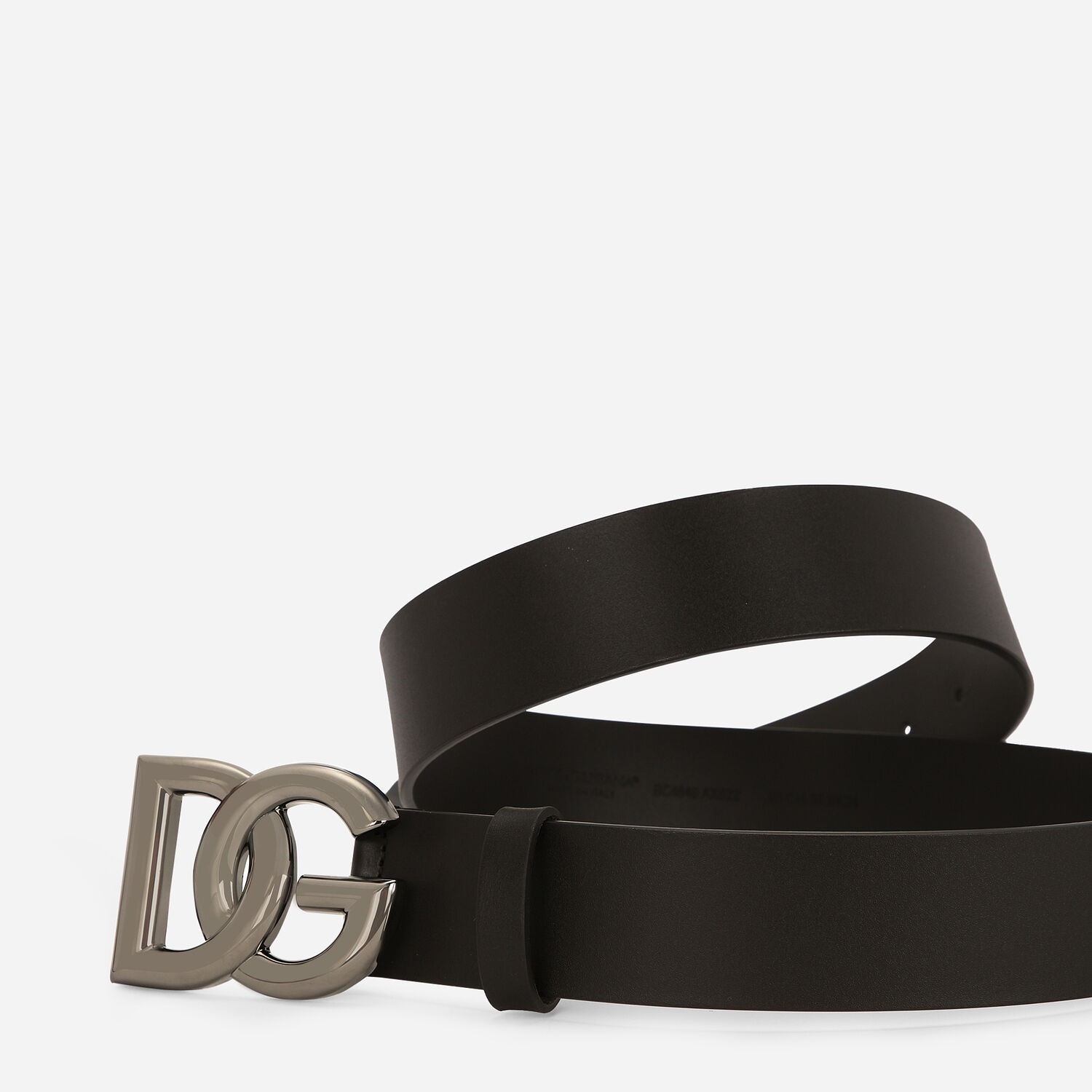 Lux leather belt with crossover DG Dolce&Gabbana® buckle US Black for | logo in