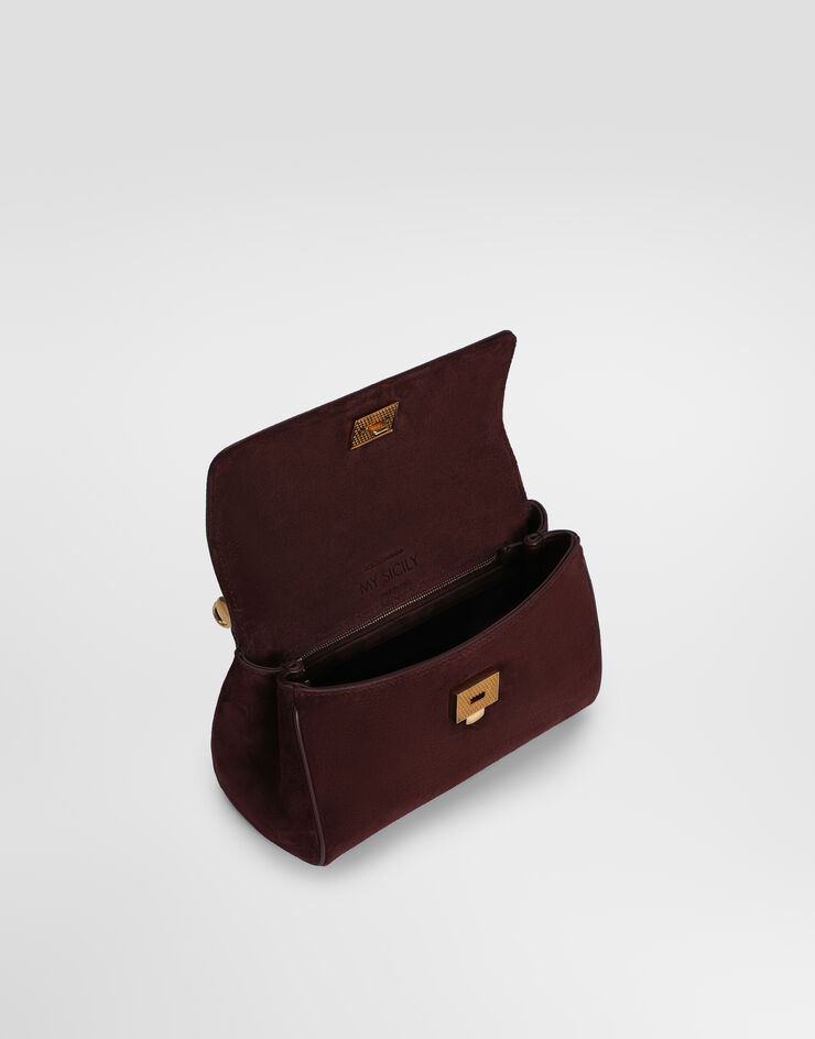 Dolce & Gabbana Mini My Sicily handbag in split leather Dolce & Gabbana Mini My Sicily handbag in split leather Bordeaux BB7864BO903