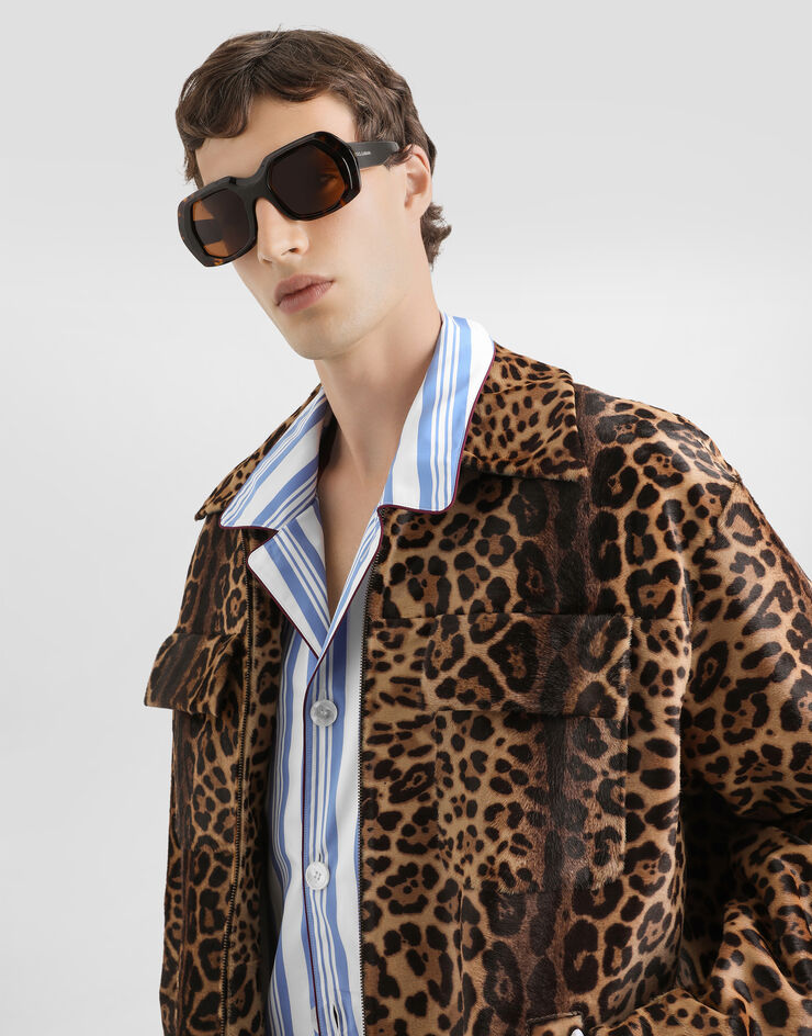 Dolce & Gabbana Leopard-print pony shirt-style jacket Multicolor G9CECLHULXR