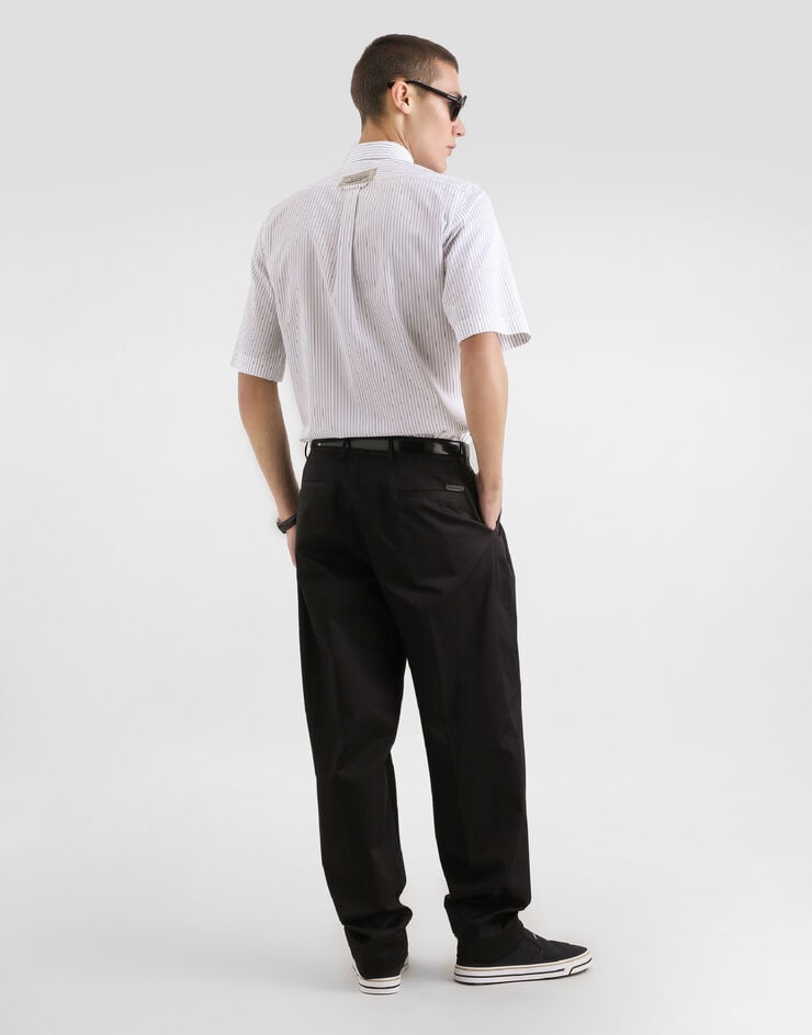 Dolce & Gabbana Cotton gabardine trousers Black GP1B9TFUFJR