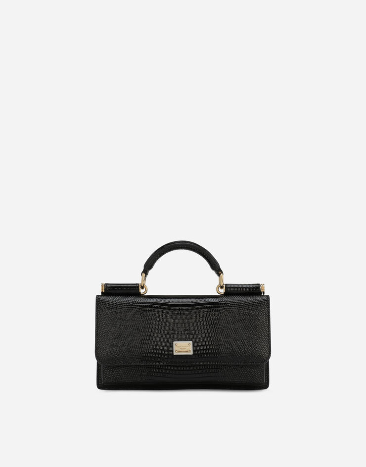 Dolce&Gabbana Мини-сумка с тиснением под игуану черный BI3280A1095