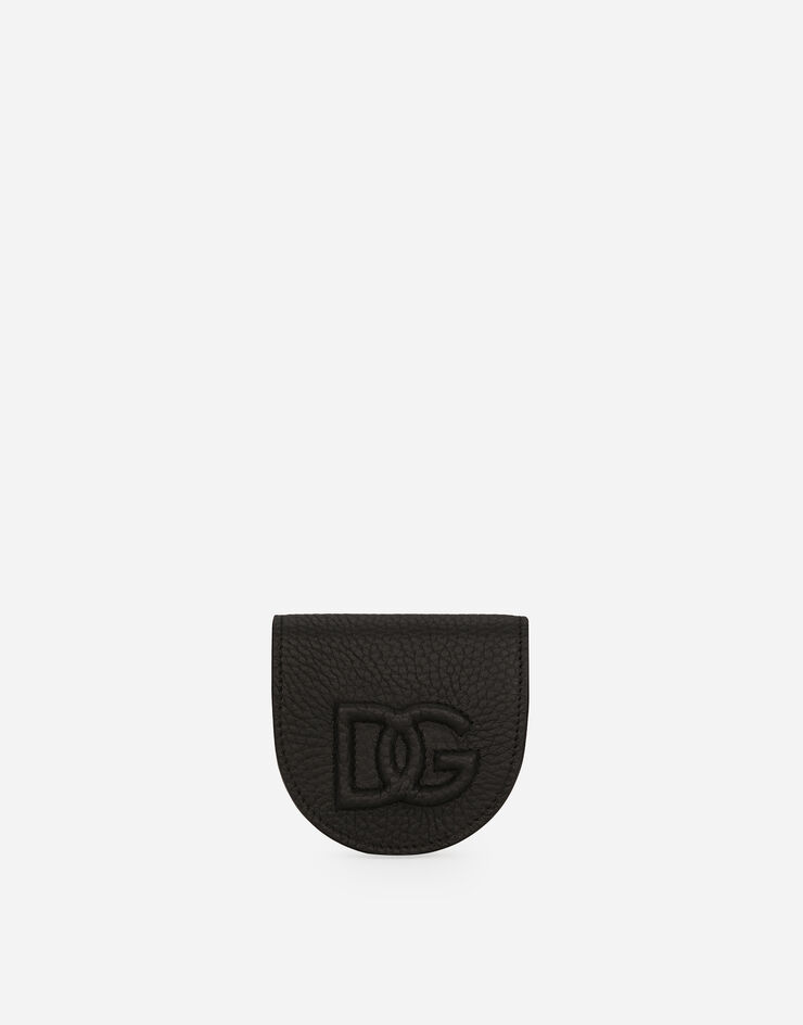 Dolce & Gabbana Porte-monnaie en cuir de veau imprimé cerf Noir BP3332A5326