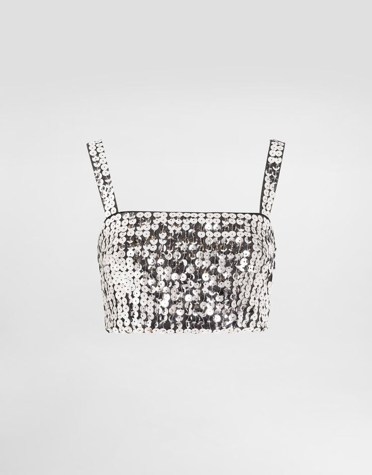 Dolce & Gabbana Sequin top Dolce & Gabbana Sequin top Silver F79AATFLSL3