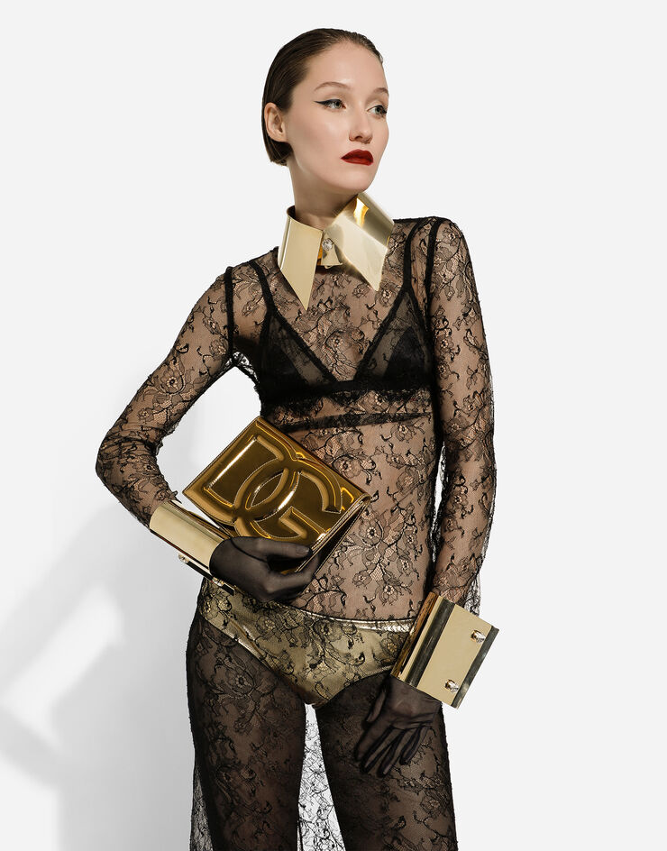 Dolce & Gabbana حقيبة كروس بودي DG Logo ذهبي BB7287AY828