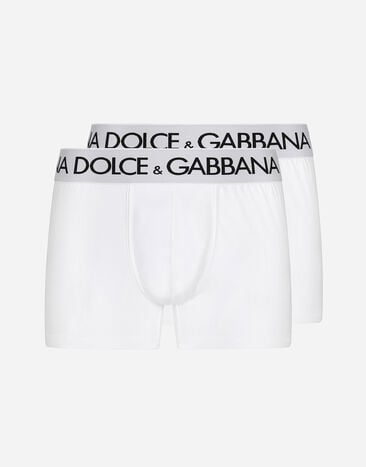 Dolce & Gabbana Two-pack cotton jersey boxers Black M3D70JFUEB0