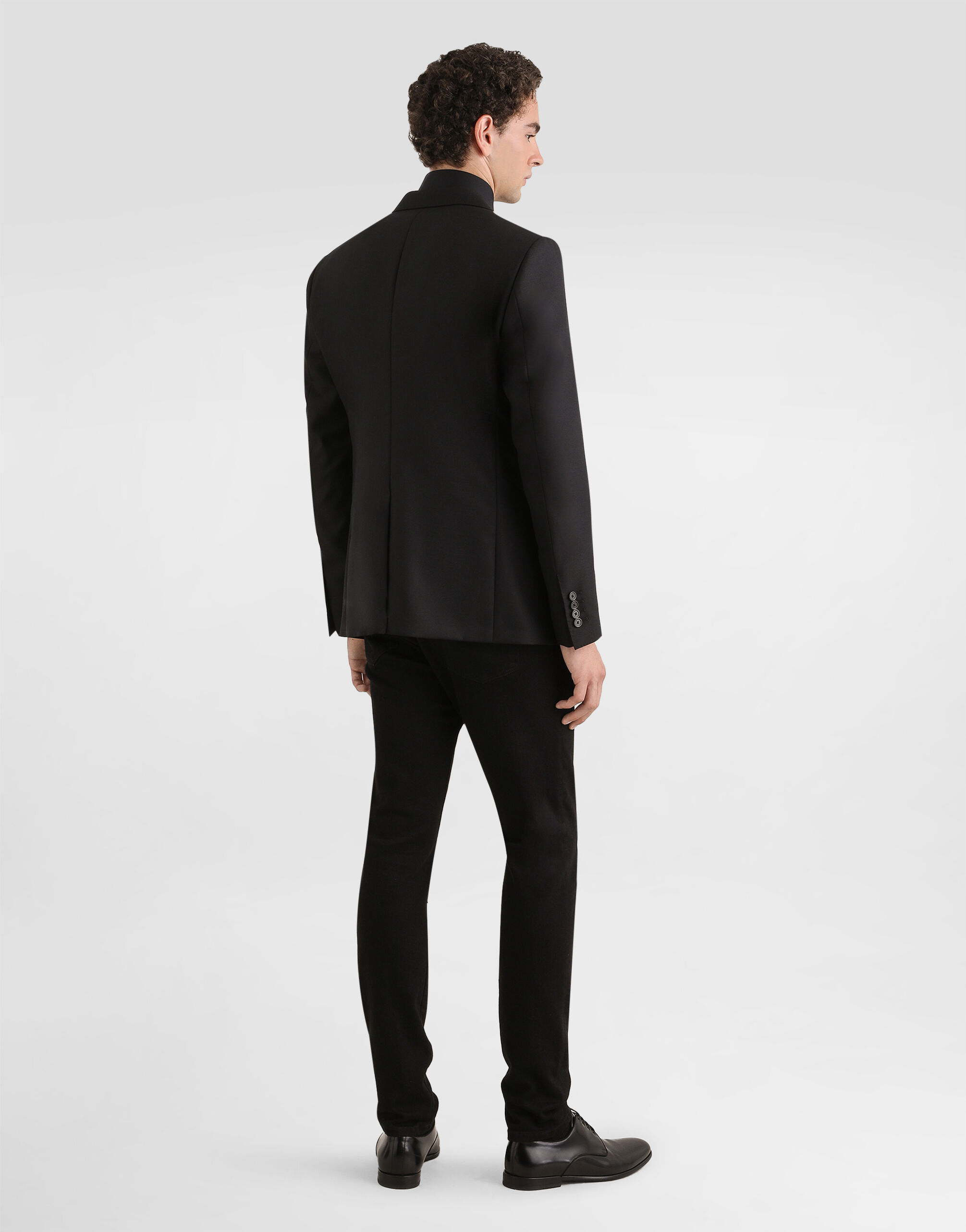 Blackのメンズ Single-breasted taormina wool jacket | Dolce&Gabbana®