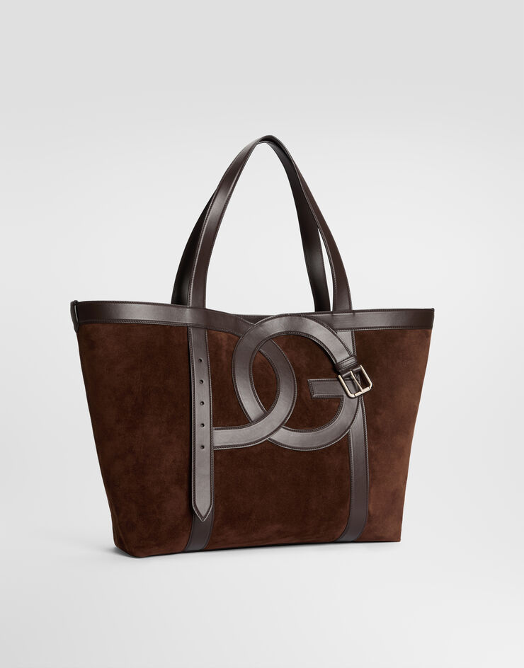 Dolce & Gabbana DG Belt shopping bag in split leather Multicolor BM7951A0741