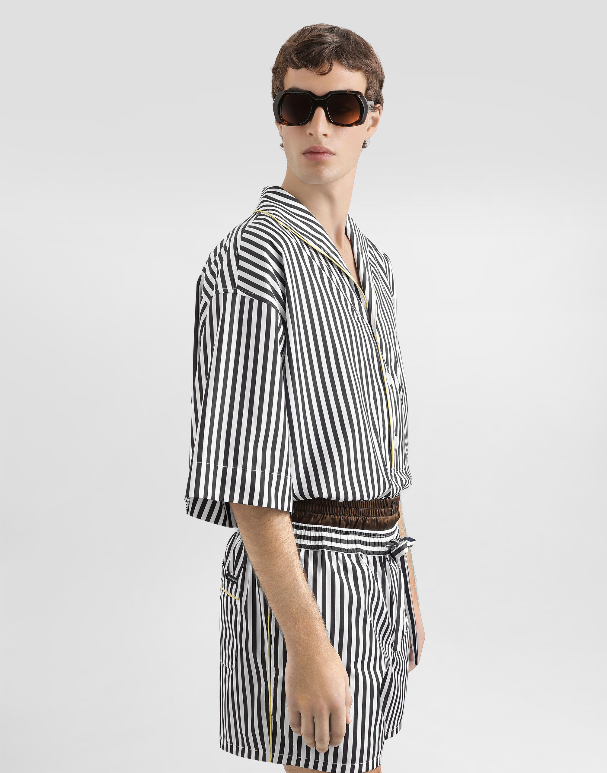 Striped poplin shirt - thumbnail 5
