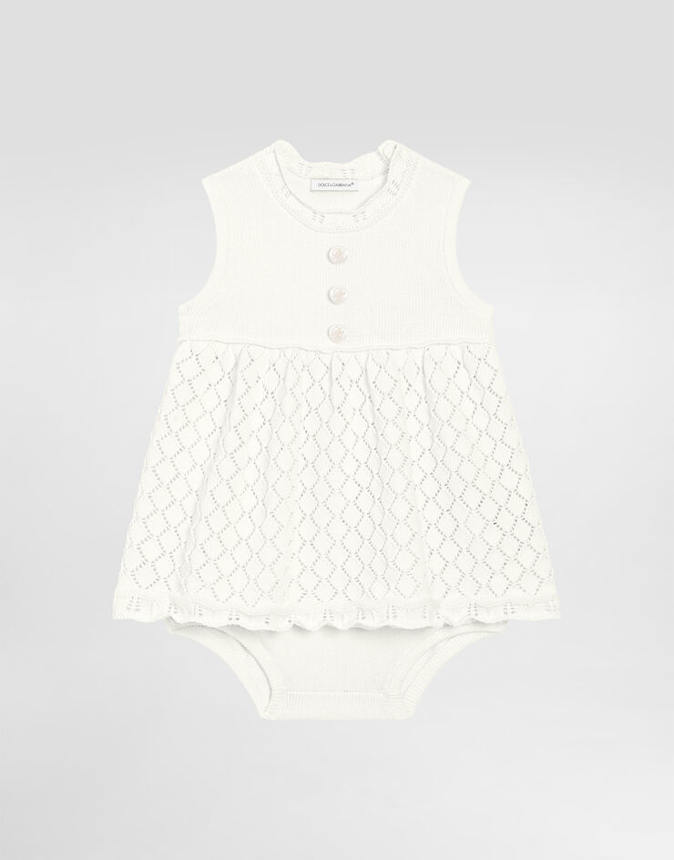 Dolce & Gabbana Sleeveless cotton dress White L2KD42JBCGA