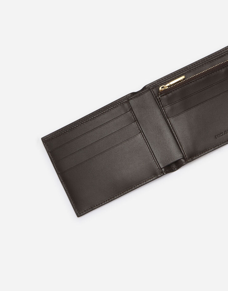 Dolce & Gabbana Python leather bifold wallet with crossover DG logo Turtle Dove BP2463A2043