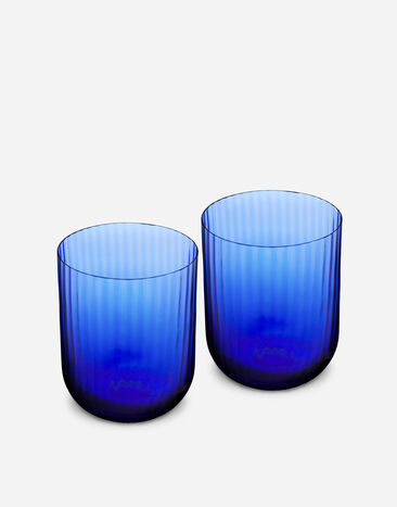 Dolce & Gabbana Set 2 Verres à Soda en Verre de Murano Multicolore TCBS02TCA34