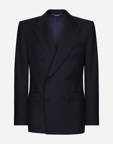 Dolce & Gabbana Veste croisée Sicilia en laine Noir GKAHMTFUTBT