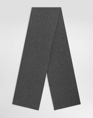 Dolce & Gabbana Cashmere knit scarf Grey GX84KTJBW0S