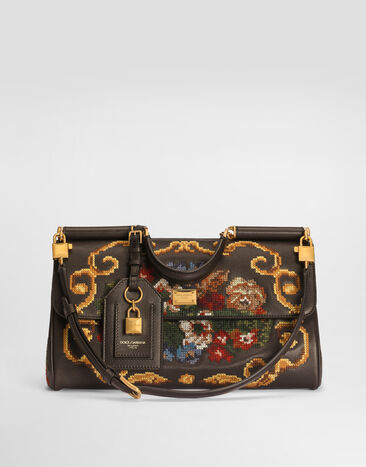 Dolce & Gabbana Medium My Sicily handbag with fine stitch embroidery Multicolor BB7782B3T62