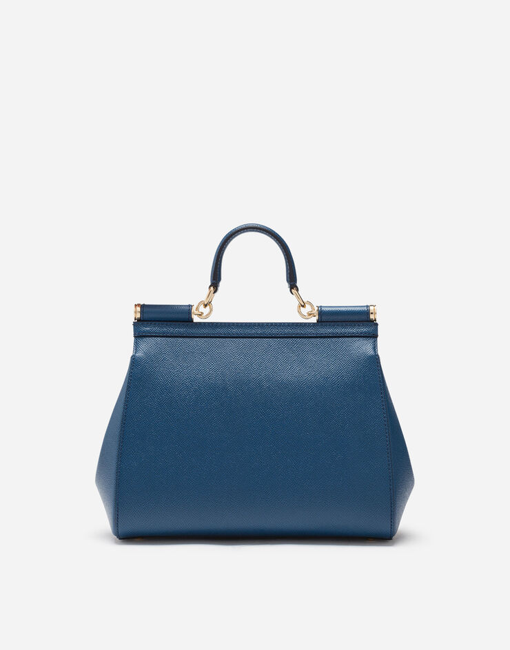 Medium Sicily handbag in dauphine leather in Blue for | Dolce&Gabbana® US