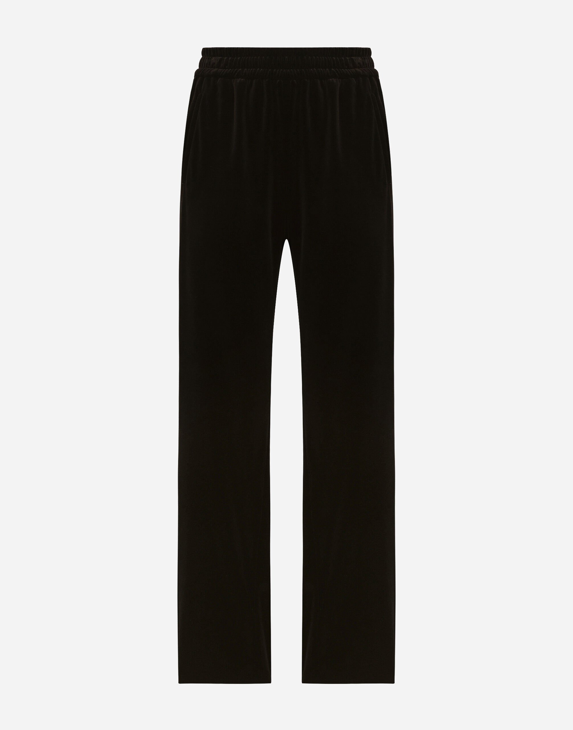 Dolce & Gabbana Velvet jogging pants Black F29XTTFUWD6