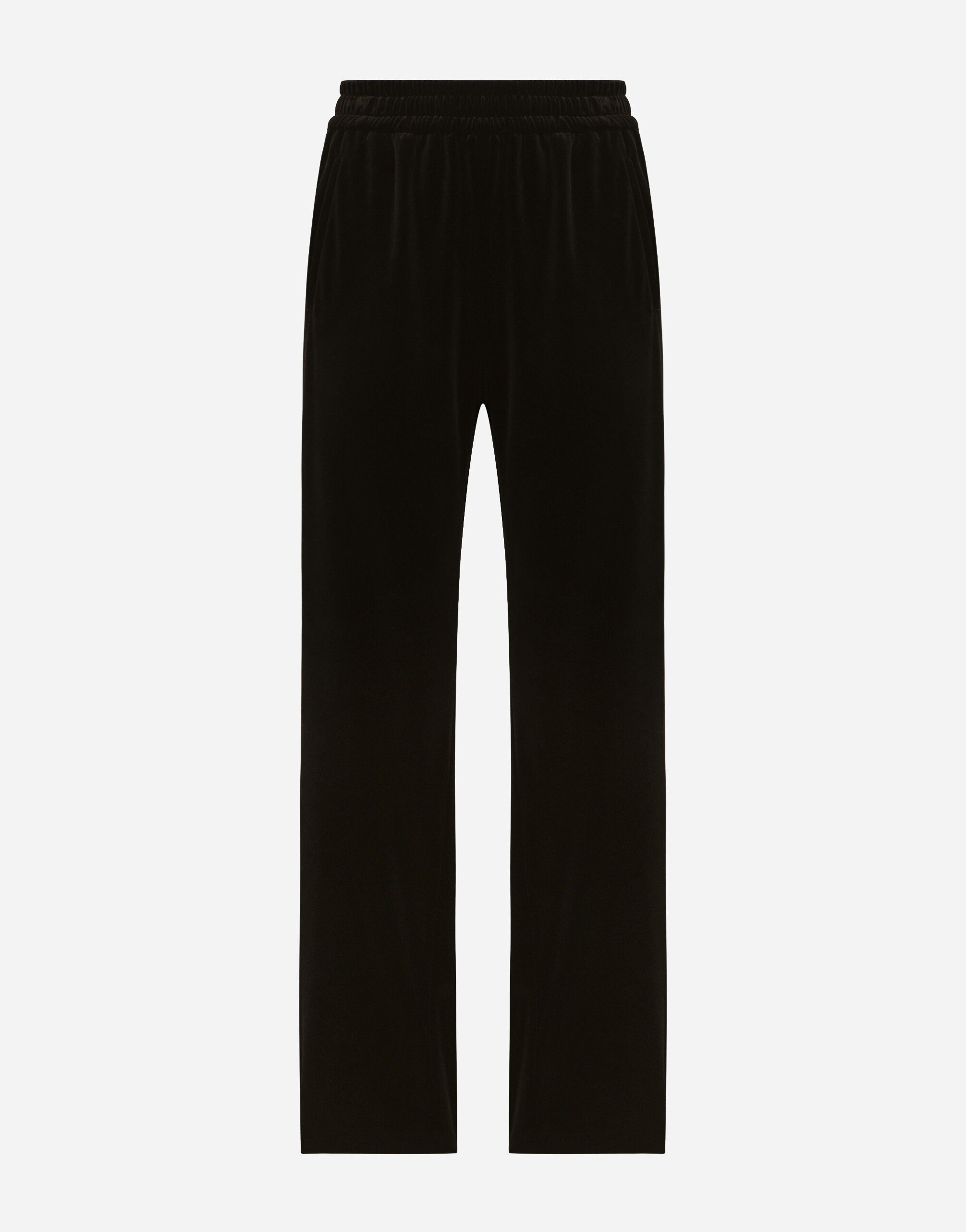 Dolce & Gabbana Velvet jogging pants Black F29XTTFUWD6