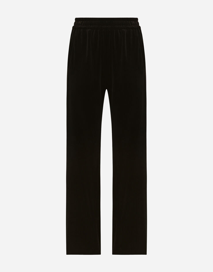 Dolce & Gabbana Velvet jogging pants черный FTC1GTFUWD6