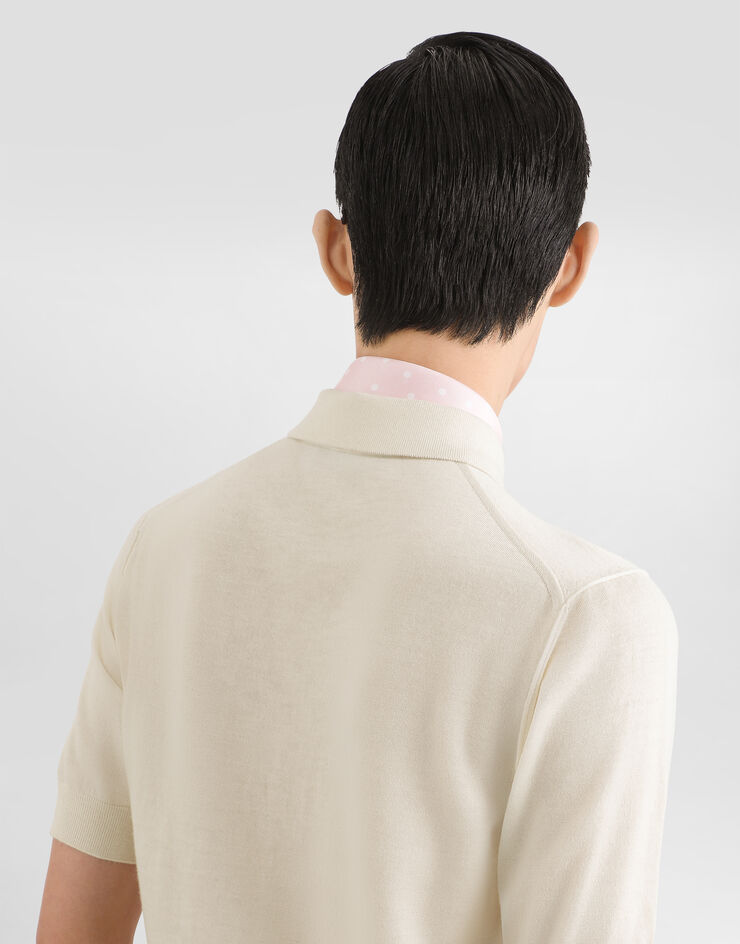 Dolce & Gabbana Poloshirt aus Kaschmir Dolce & Gabbana Poloshirt aus Kaschmir Weiss GXZ02TJBW1W