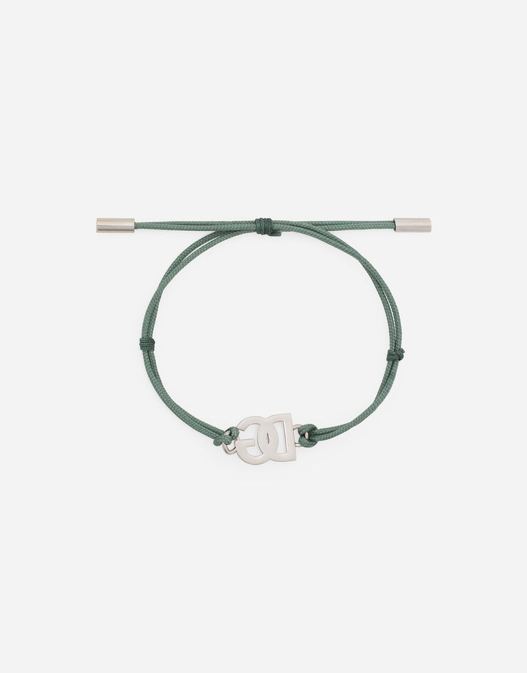 Dolce & Gabbana Pulsera de cuerda con logotipo DG Verde WBP5L1W1111