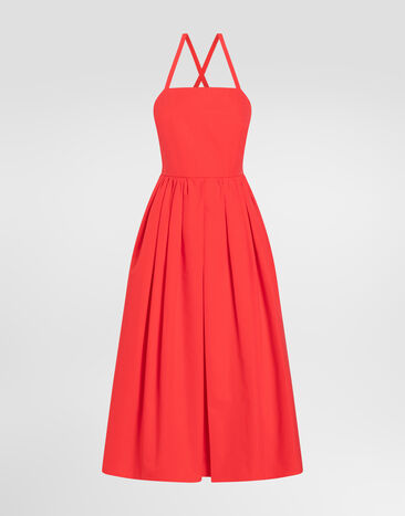 Dolce & Gabbana Vestido corto en algodón Orange F615VTFU62Q