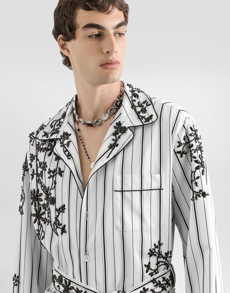 Dolce & Gabbana Vanity robe with embroidery Dolce & Gabbana Vanity robe with embroidery Multicolor G2UZ3ZGK184