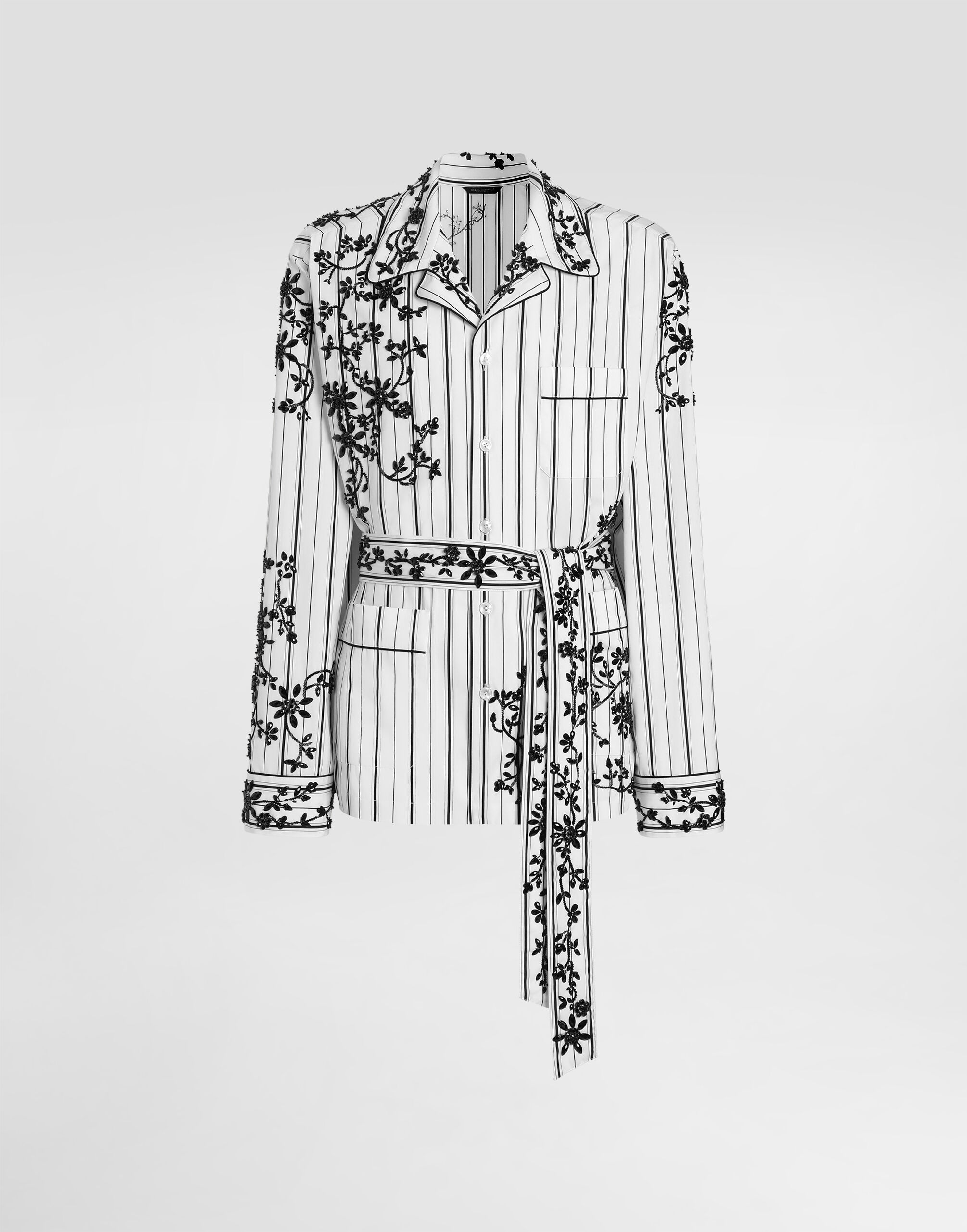 Vanity robe with embroidery in Multicolor for Men | Dolce&Gabbana®