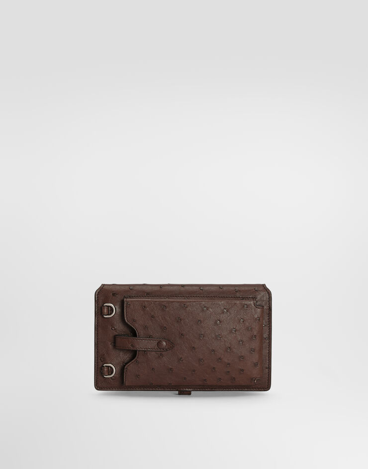 Dolce & Gabbana Ostrich leather crossbody minibag Dolce & Gabbana Ostrich leather crossbody minibag Brown BM2766A8K00