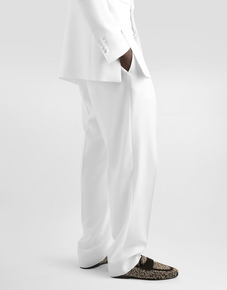Dolce & Gabbana Wool faille trousers White GP1R4TFU2Z8